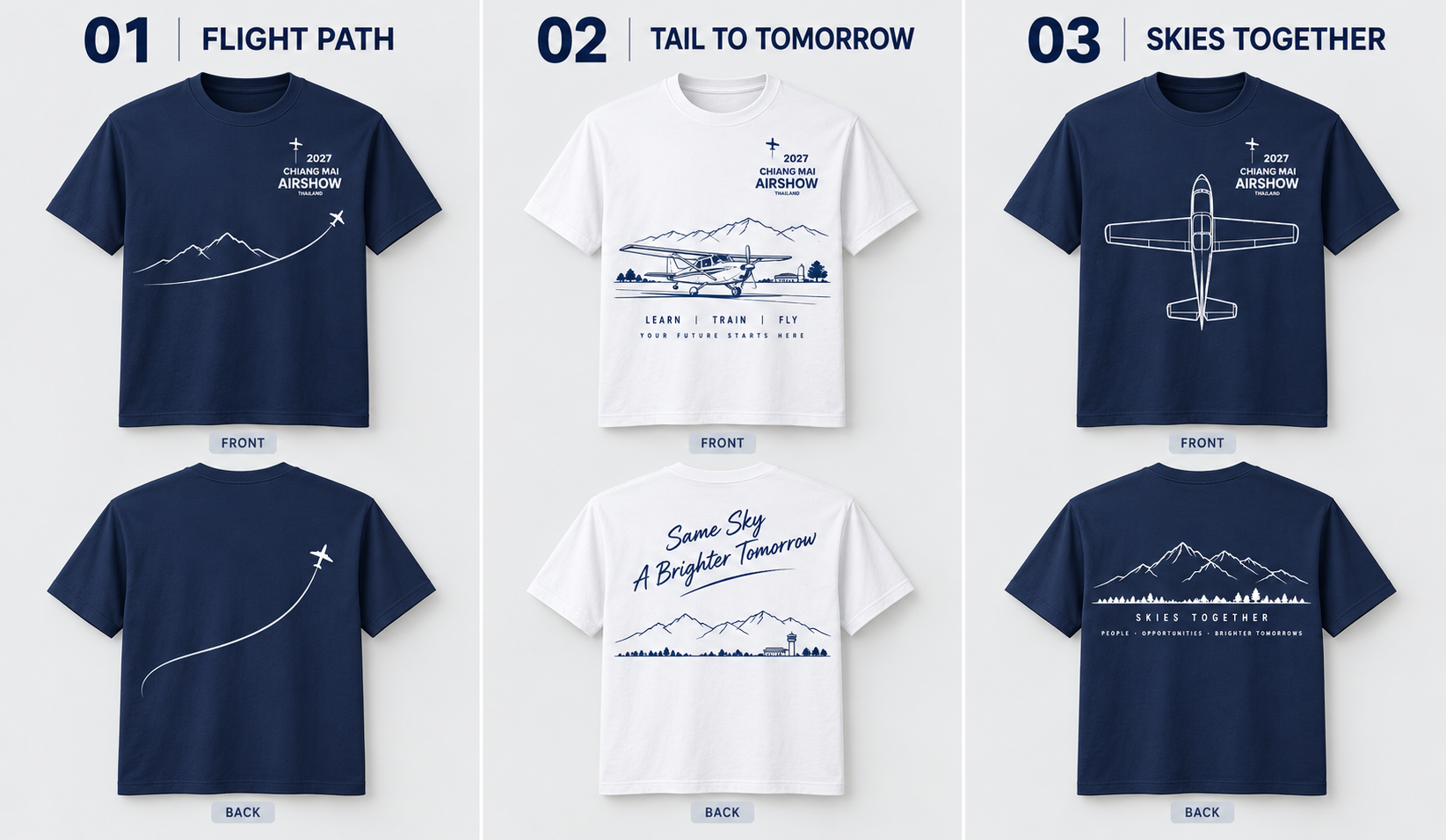 เสื้อยืด Airshow 3 ลาย