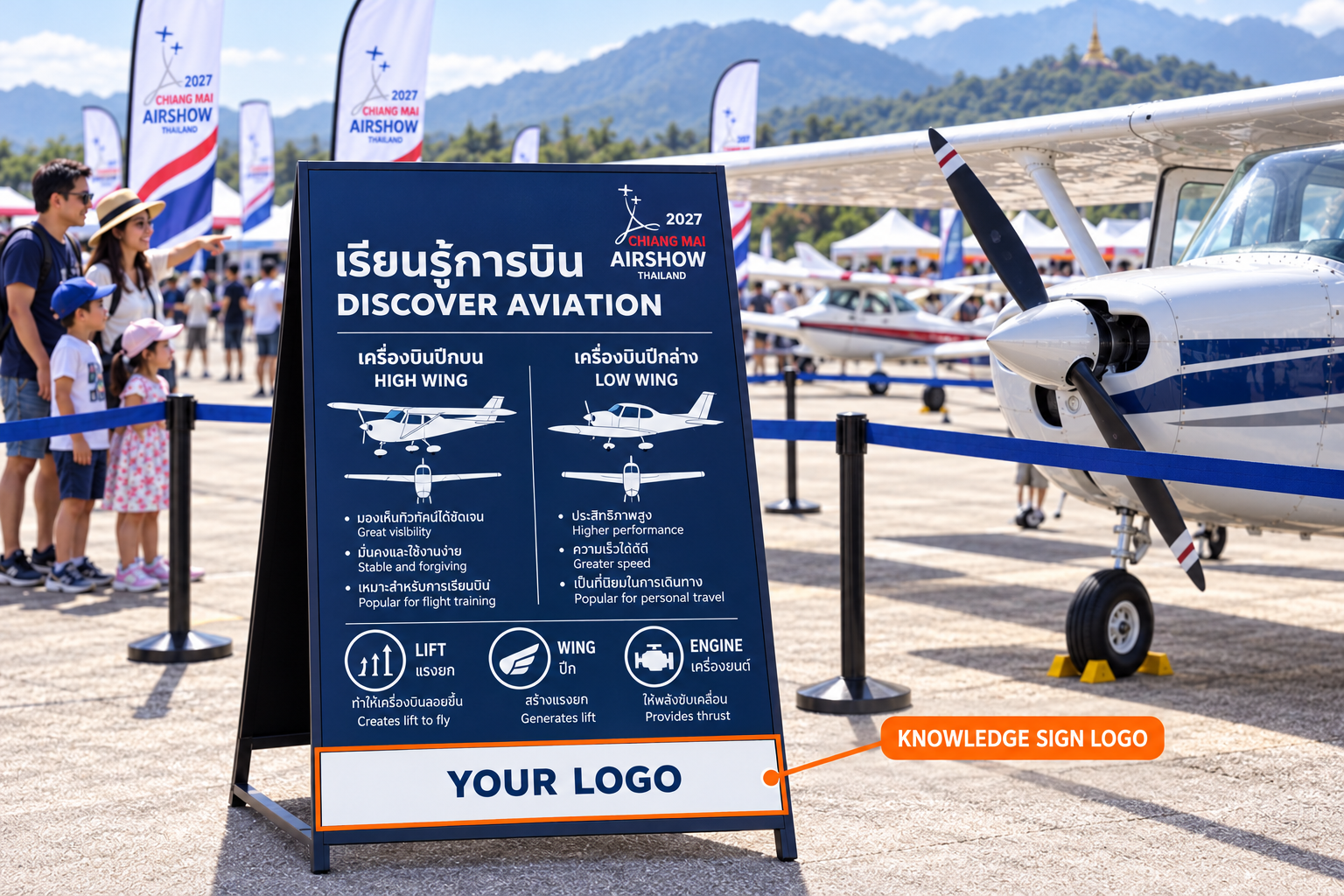 ตำแหน่งโลโก้ Logo · Knowledge / Aircraft / Wayfinding / Map